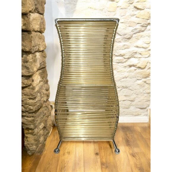 Vintage MCM Vinyl Tube 2 Tier Desk Top Shelf - Picture 6 of 10